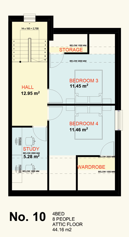 No. 10 Attic Floor Plan