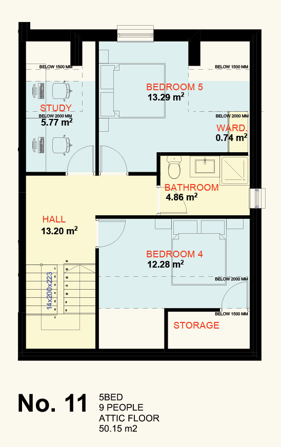 No. 11 Attic Floor Plan