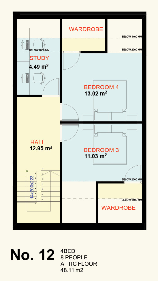 No. 12 Attic Floor Plan