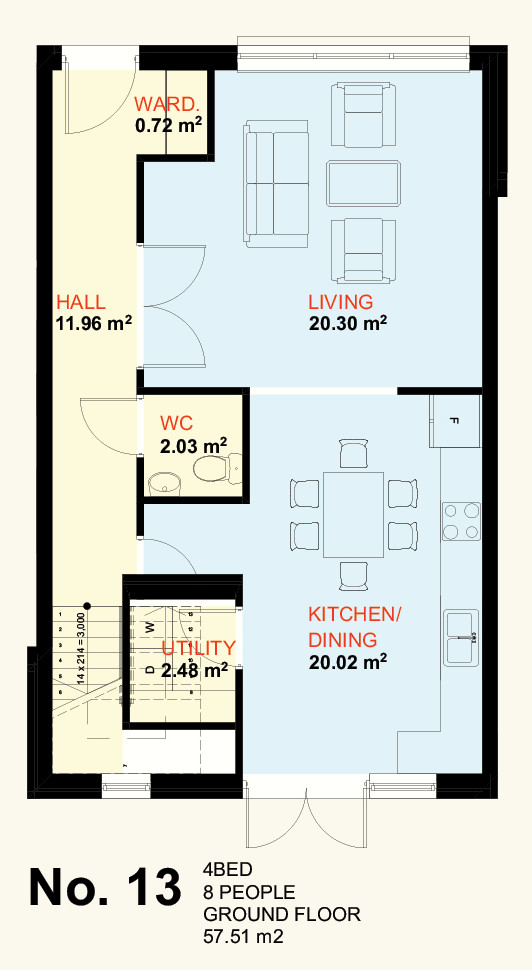 No. 13 Ground Floor Plan