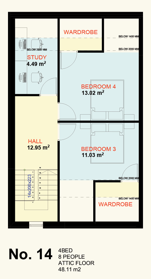 No. 14 Attic Floor Plan