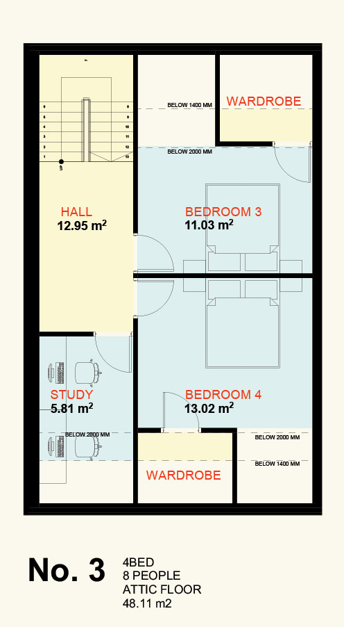 No. 3 Attic Floor Plan