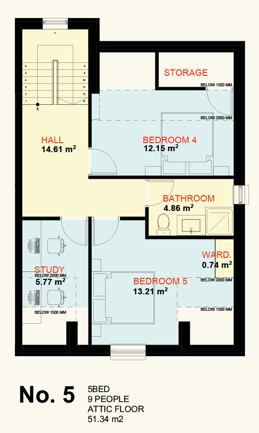 No. 5 Attic Floor Plan