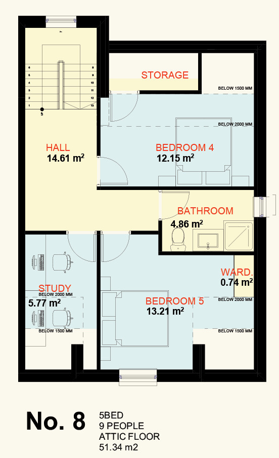 No. 8 Attic Floor Plan