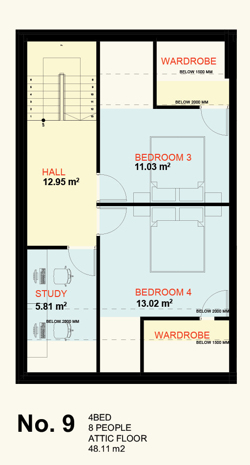 No. 9 Attic Floor Plan